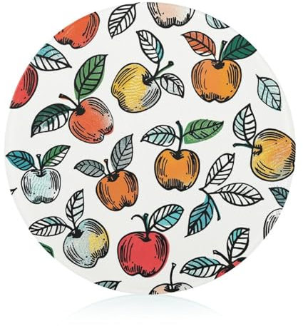 Skärbräda i glas, vintage stil med löv tryck skärbräda liten skärbräda bärbar skärbräda frukt skärbräda