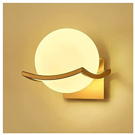 Lampade da Parete Testiera per Interni Globo Vetro metà del secolo Moderno Elegante Vanità Comodino Soggiorno Camera da Letto Bagno Specchio Ingresso Corridoio