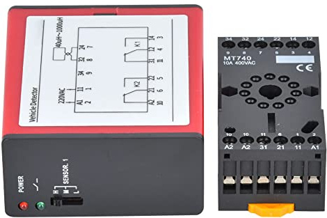 Detector de Bucle de Vehículos, Detector de Bucle de Estacionamiento de 220 V Sensor de Control de Acceso de Garaje Inductivo para Estacionamiento, para Hoteles, Empresa, Residencia