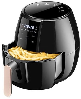 WADRBSW Freidora de Aire, freidora de Aire pequeña, freidora de Aire con Menos Aceite, Horno de freidora de Aire de 1350 W, Horno para Pizza, Canasta para freír Antiadherente, protección contra