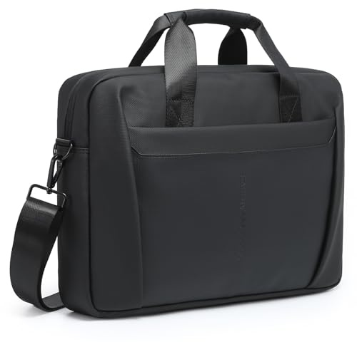 GAOCHY 13-14 Pulgadas Portátil Bolso de Hombro de Negocios Maletín Resistente al Agua Bolsas de Mensajería de Computadora Compatible con MacBook Pro 14, MacBook Air 13 M4, Dell, ASUS, Negro