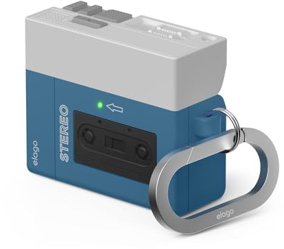elago Cover Lettore di Cassette per AirPods 4 | Laccetto Incluso, Resistente agli Urti, Protezione Completa (Blu)