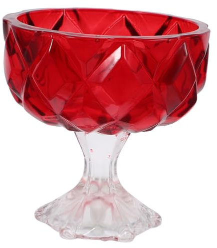 AUTSUPPL Vintage Ice Cream Glass Dessert Bowl Glass Serving Bowl for Puddings Ice Breakfast and Snacks