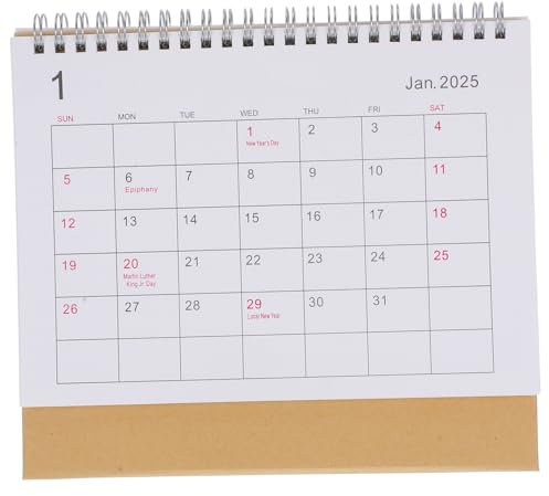 Gadpiparty Englischer Monatsplaner Kompakter Aufrechter Flip-tischkalender Mit Drahtbindung Minimalistisch Und Praktisch Für Büro Und Zuhause Zur Effektiven Terminverwaltung
