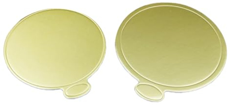 Base per Torta Rotonda Dorata in Cartone Monoporzione 100 Pezzi | Monouso e Riciclabile, per Servizio Dolci, Stile Semplice ed Elegante, Formato Compatto