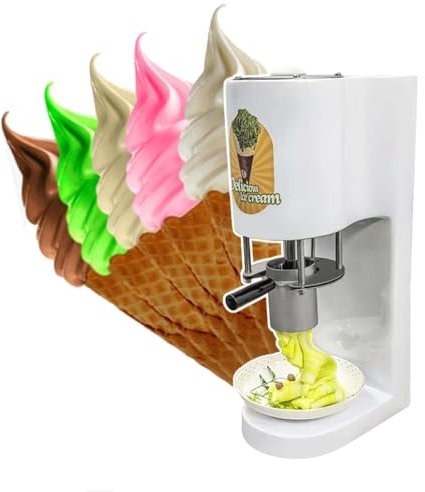 HCAUYNN Gewerbliche EIS-Spaghetti-Maschine, 30 L/H, Abnehmbarer Trichtergriff/4 Formen, EIN-klick-Start, FüR Eisdielen, Restaurants, Hotels