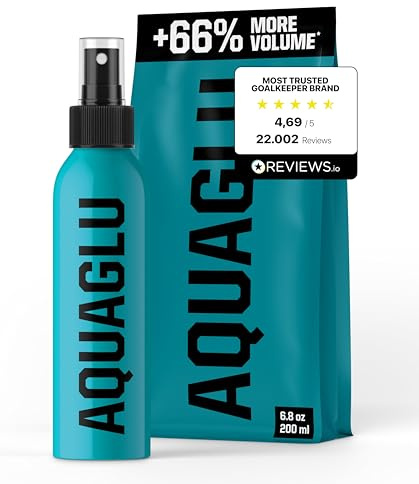 T1TAN Aquaglu Guanto da portiere spray per pioggia e umidità, spray grip da 200 ml per bambini e adulti, 40+ applicazioni