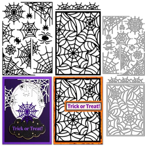 MAYJOYDIY Halloween Spider Web Metal Cutting Die Cuts DIY Crafts Cobweb Scrapbook Paper Cards Cutting Dies Cut Stencils for DIY Embossing Card Making Book Tags Decorative Paper Dies Scrapbooking