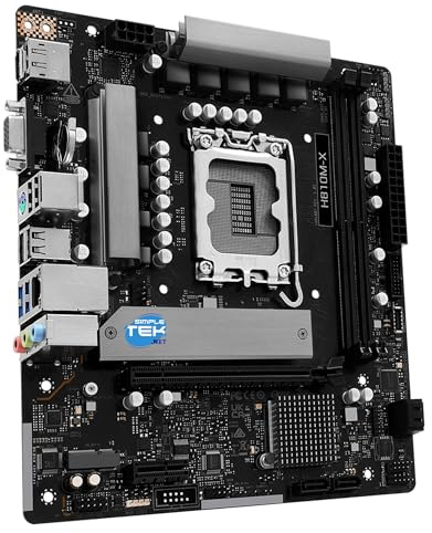 SIMPLETEK - Scheda madre micro‑ATX con socket LGA 1851, supporto processori Core Ultra, DDR5 fino a 128 GB, slot PCIe 4.0 e LAN 2,5 Gb