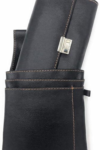 Noey & Lou Kellnerbörse mit Kette und Holster Kellnertasche Kellnerportemonnaie Taxibörse Kellner Geldbörse schwarz (schwarz) (Schwarz, M)
