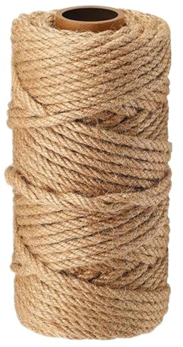 Cuerda de sisal para rascador de Gatos, 328 pies/100 m, Cuerda de sisal Natural Extra Larga para rascar Gatos, 6 mm de Grosor, Yute para Bricolaje, para Postes de rasguños, reparación de reemplazo
