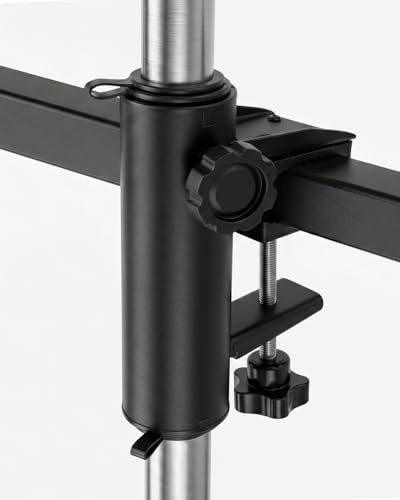 Sekey Sonnenschirmhalter für Balkon, Schirmständer Klemmhalterung für Geländer, Sonnenschirm Balkon Halterung，Schirmstock 19-38mm, für Sonnenschirme bis 3m (Schwarz-Metall)