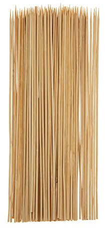 RUECAB - Brochettes pour Barbecue - Lot de 100 brochettes en Bambou pour Barbecue, brochettes pour Barbecue, brochettes en Bois - Longueur : 30cm, diamètre : 2mm - Matière : Bambou