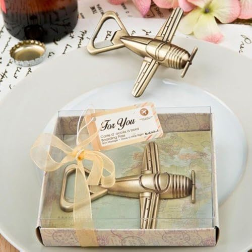 Lote de 20 Abrebotellas Bon Voyage en Caja de Regalo - Detalles Bodas Abridores Abrebotellas