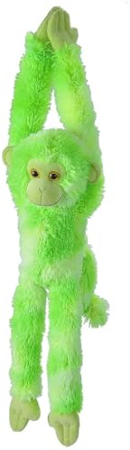 Wild Republic Hanging Monkey Vibes Grün, Hängender AFFE, Kuscheltier-AFFE als Geschenk für Kinder, Ökologisches Kuscheltier aus Plüsch, Füllung aus recycelten Wasserflaschen, 56 cm