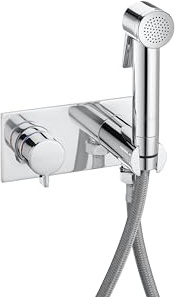 Roca A5B9361C00 Be Fresh Kit Griferia De Inodoro-Bidet Empotrado Con Placa, Metálico