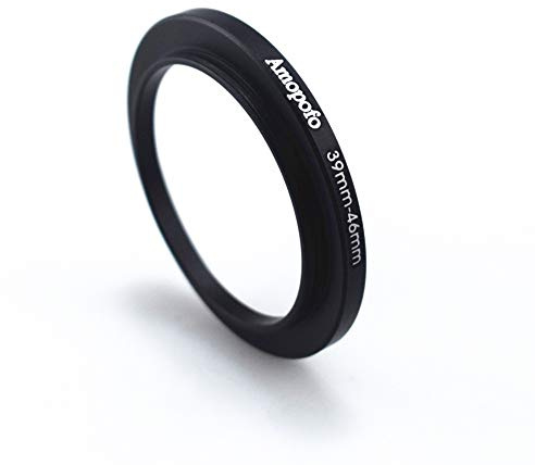 Anillo de filtros de cámara de 39 mm a 46 mm, compatible con todas las lentes de cámara de 39 mm o filtro UV CPL de 46 mm.