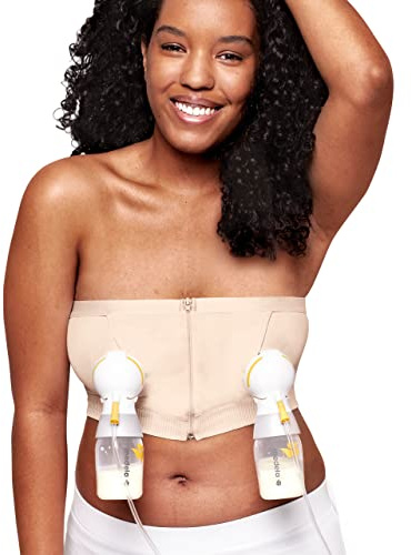 Medela Women's Hands-Free Pumping Bustier, Chai, X-Large