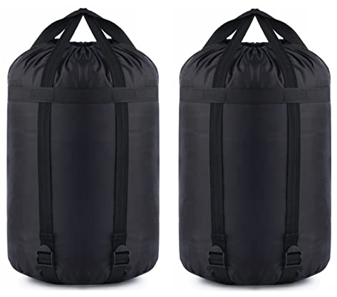 MOOCY Kompressionssäck, 20 l/45 l sovsäck överdrag säck sovsäckar förvaring saker säck organiserare – fantastiska sovsäckar kläder camping vandring backpacking