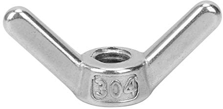 10 Dadi Ad Alette, Dadi A Farfalla M8, Dadi Ad Alette A Farfalla Placcati In Acciaio Inossidabile, Kit Assortimento di Dadi A Farfalla con Orecchie Grandi per Attrezzi Fai-Da-Te Macchine