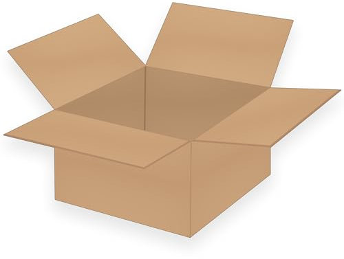 25 x fraktkartonger, vikbar låda, kvadratisk fraktlåda, kartong – tillverkad i Tyskland (580 x 580 x 400 mm (2 vågig)