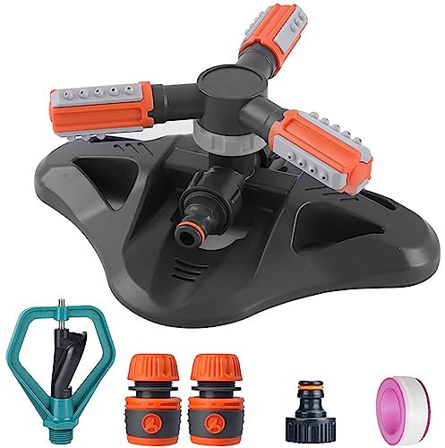 Arroseur de Jardin, arroseur de pelouse, arroseurs d'arrosage rotatifs automatiques à 360 degrés, Mode de pulvérisation réglable, Peut être connecté en série, pour Jardin, système d'irrigation