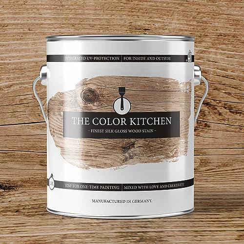 A.S. Création THE COLOR KITCHEN wetterfeste Premium Holzlasur für Innen und Außen, farblos und seidenglänzend für optimalen Holzschutz, 2,5 L für 35 m² Anstrich