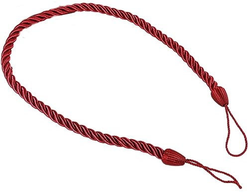 Gardinenbänder 2 Stück Perforationsfreie Gardinenumreifungsschnur Vorhangornament, Rot