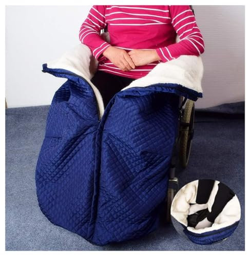 DaoGeSir Plüsch Rollstuhlsack Rollstuhl Fußsack Rollstuhl Schlupfsack Fusssack Erwachsene Wind Dicht Abdeckungen Knie Schutz Winter Schutzabdeckung Tragbare Warmer Decke Kniedecke