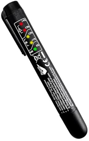 Bolígrafo probador de líquido de frenos, probador de líquido de frenos con 5 indicadores LED, bolígrafo de prueba de líquido de frenos para vehículo DOT 3 DOT 4 DOT 5.1, herramienta de comprobación