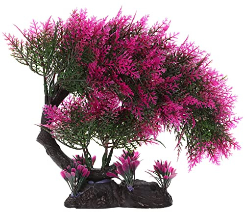FRCOLOR Künstlicher Kiefernbaum Für Aquarien Dekorative Wasserpflanzen Für Fischbehälter Und Schreibtisch Realistische Aquarienlandschaft Einfache Installation Leicht Und Kompakt Für