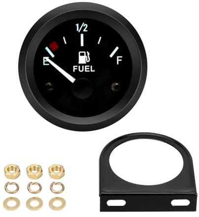 CGEAMDY Medidor Nivel Combustible, Combustible Medidor Nivel Aceite Indicador, 52 MM Resistente Agua Medidor Nivel Combustible, 240-33ohm con Retroiluminación, para Automóvil RV Yate Motocicleta