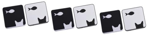 Healvian 3er-Sets Brillenetui Aufbewahrungsbox Für Brillengläser Fischmuster Kompakt Tragbar Für Damen Spiegel Schwarz/weiß 2 Stück*3