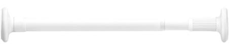 Schrankrohr Kleiderstangenhalterung zum Aufhängen von Kleidung, An Der Wand Befestigte Runde Garderobenstange-Duschvorhangstange, Ausziehbare Garderobenschrank-Spannstangen ( Color : White , Size : 0.