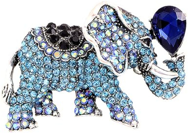 Belons Damen Brosche Elefant Mädchen Anstecknadel Elefant Brosche Kristall Legierung Strass Pin Sicherheitsnadel Schmuckzubehör