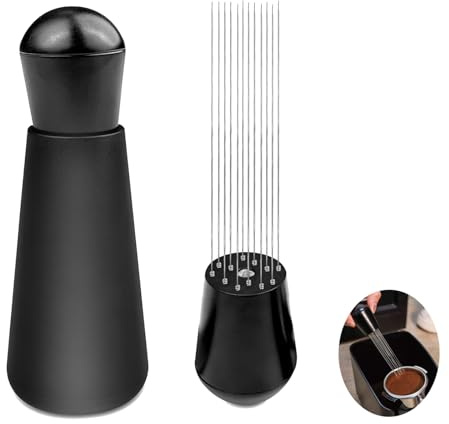 Yolistar WDT Tool, Agitatore per Caffè Espresso, Accessoris Caffe, con 12 Aghis Sottili Rimovibili, 0,4 mm Strumenti per Distribuzione Espresso Agitatore,per Distribuzione di Agitazione Espresso, Nero
