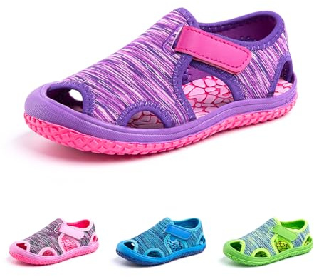 Hitmars Sandali Bambini Bambino Estivi Unisex Sandali Bimba Bimbo Spiaggia Antiscivolo Sandalo Bimbo Viola EU 27