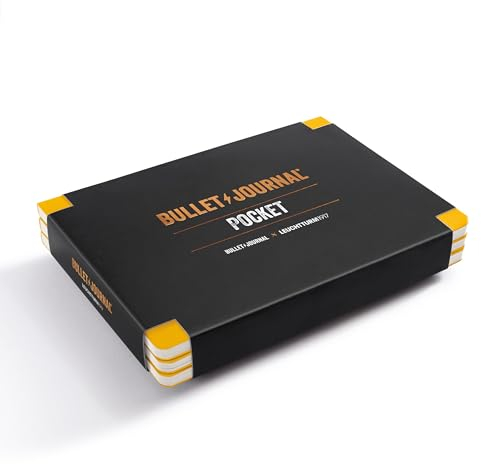 LEUCHTTURM1917 371629 Bullet Journal Pocket, 14,3x10,3 cm, 46 nummerierte Doppelseiten, Dotted, Yellow24, 3-Pack