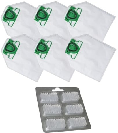 KIT - 6 Sacchetti Folletto Vk200 Vk220s Compatibili + Profumatore - Sacchetti Aspirapolvere Folletto In Microfibra, Ricambi Folletto