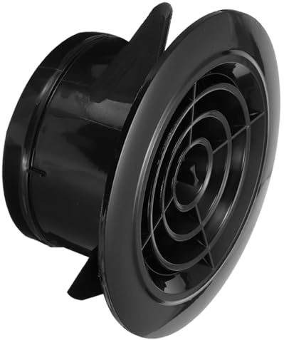 PATIKIL Copertura Per Presa D'Aria Rotonda Da 5 Pollici, Soffietto Per Prese D'Aria In ABS Regolabile, Griglia Di Ventilazione Per Bagno Cucina Sala Ventilazione, Nero