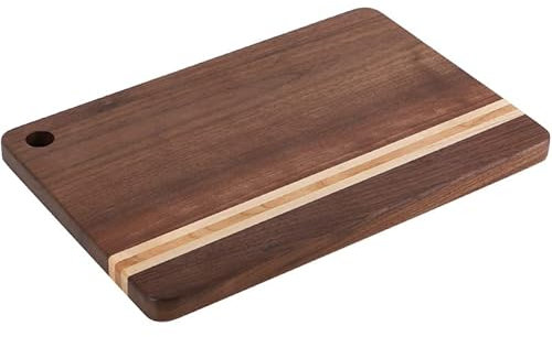HADECOLL Holzschneidebretter Für Die Küche, Gemüse, Obst, Fleisch, Brot, Rollplatte, rutschfest, Loch Zum Aufhängen, Hackblöcke, Geschenk, Einfach, Holz, 34,3 X 23,1 cm, Holz 34,3 X 23,1 cm