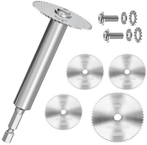 Inside Pipe Cutter Set, 1/4 Hex Shank PVC Plumbing Internal Pipe Cutter, Heavy-Duty Pipe Cutter for Inside Cutting Below Floor or in Wall, Includes 32mm & 44mm HSS Saw Blades