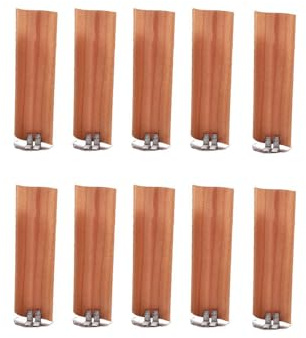 Kerzendocht-Set aus Holz, 8 x 3 cm, Kerzendochte mit Ständer, Kerzendochtkern für selbstgemachte Kerzenherstellung, 10 Stück