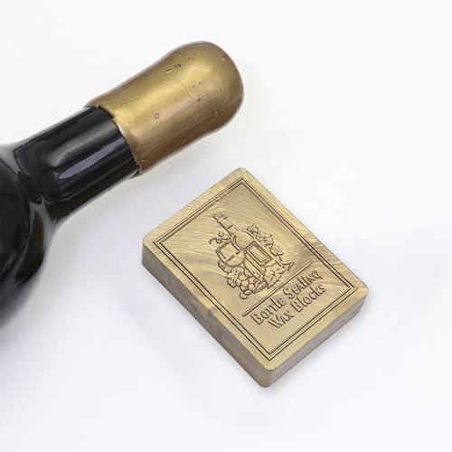 Ychostamp Flaskförseglingsvaxblock – Förseglingsvaxsats för vinflaska för whisky, sprit, mead, förseglingsflaskor – Perfekt för hembryggning (bronsguldvax)