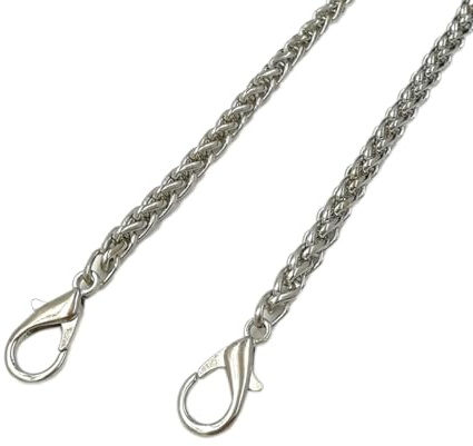 Blausky 1 st 100 cm metallfickkedja, 5 mm kedja bärrem axelrem väska kedja kedja handväska kedjor reservkedja metallkedja för gör-det-själv axelväska handväska, silver