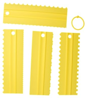 4Pcs Cake Cream Scraper Irregular Teeth Edges Spatulas Fondant Cake Slicer Pastries Cutter Tool Easy to Use