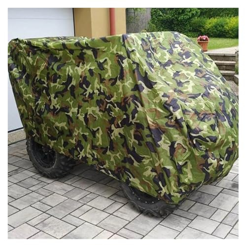 Motorrad Abdeckplane Für Quad Bike 190T Camouflage Abdeckung Camouflage ATV Abdeckung Fahrzeug Strand Schutz Abdeckung Motorradabdeckung(M (145x85x98cm))