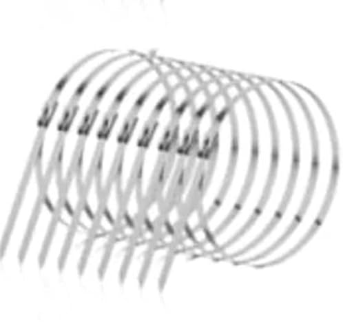 Bridas de acero inoxidable Bridas metálicas de acero inoxidable 304, 100 unidades, 4,6/7,9/10/12 mm, multiusos, aptas for envolver.(4.6mm(0.18inch),250mm(9.84inch))