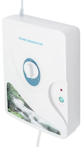Purificador de aire de 600 mg/h, generador de ozono profesional con temporizador, temporizador de ozonizador portátil, manguera de aire extraíble, para el uso en casa o en la oficina