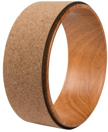 BESTonZON Pilates Ring zur Taillenformung aus Naturkork mit Rückbeuge Unterstützung und Rutschfestem Tpe Material für Yoga und Pilates Übungen